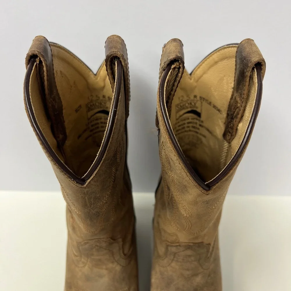 Smoky Mountain Boots Kids Brown Leather Cowboy Western Style Boots Size 12.5‎